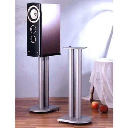 VTI MANUFACTURING VTI Manufacturing UF19S 19 in. H; Iron Center Channel Speaker Stand - Grey; Silver UF19S